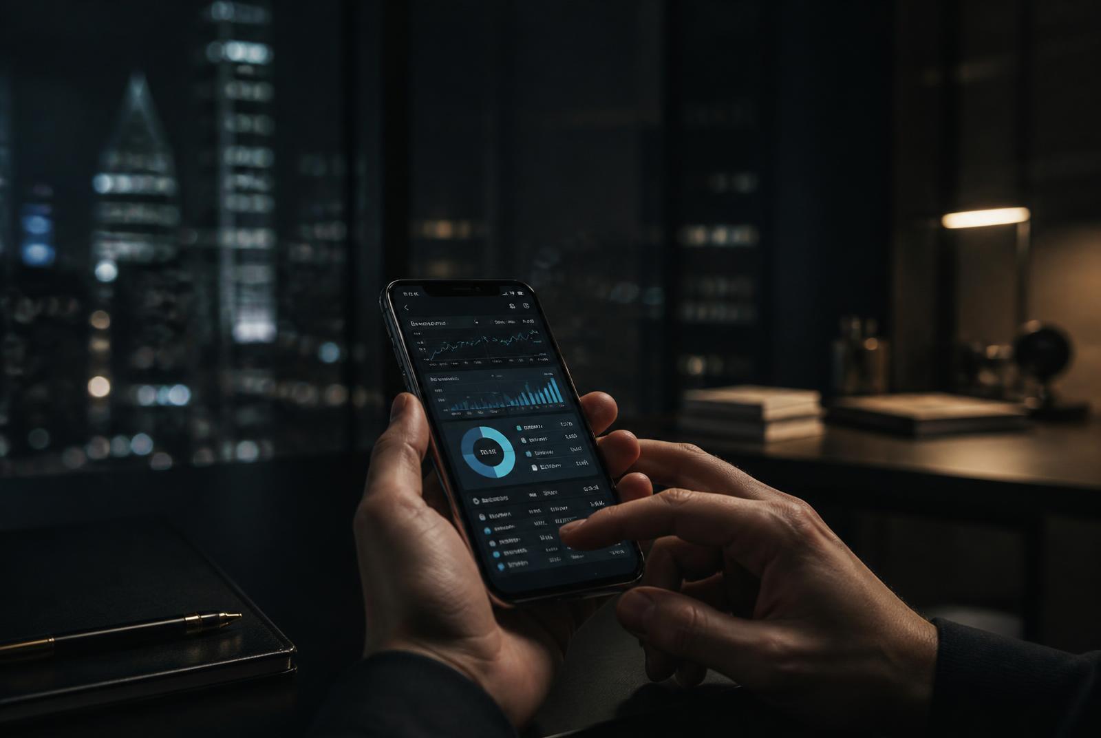 Anonymous hands reviewing private performance data in a Hong Kong office